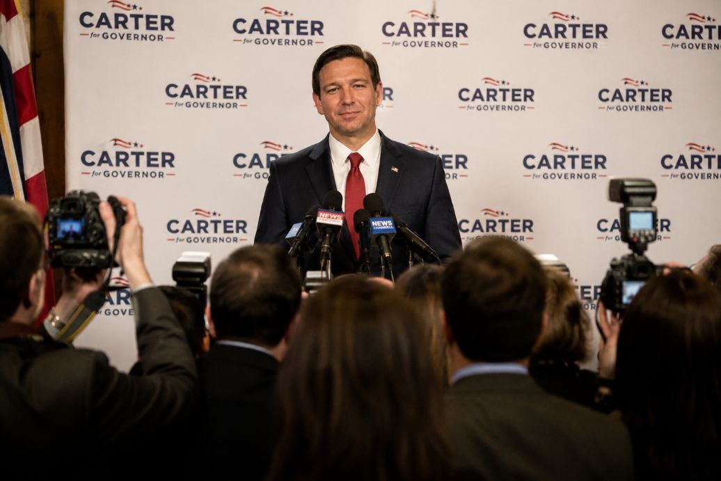 press conference for political campaigns